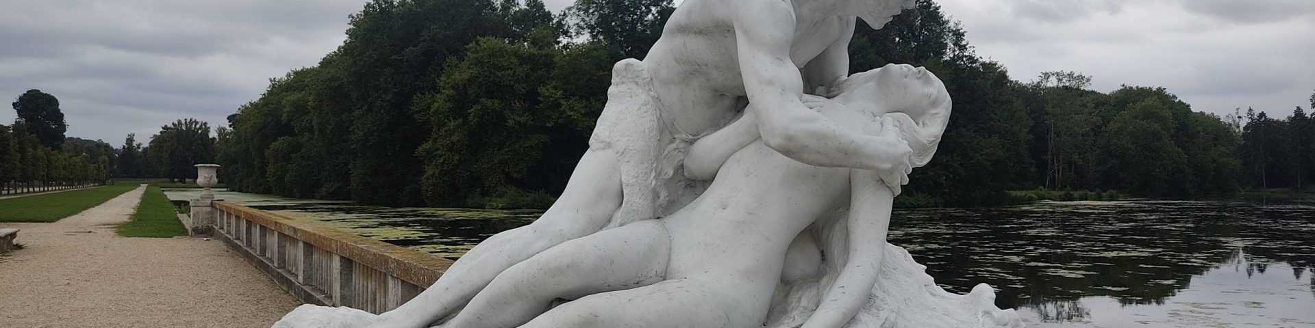 La Mort de Procris, sculpture by Jean Escoula (1851-1911), Parc du Chateau de Rambouillet,